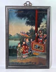 Chinese Reverse Figural Painting on Glass