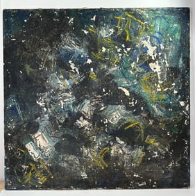 Fred G Hauck; Oil on Canvas Abstraction