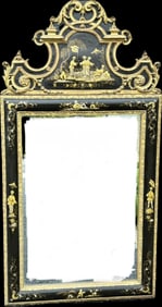 Lg Designer French Rococco Chinoiserie Mirror