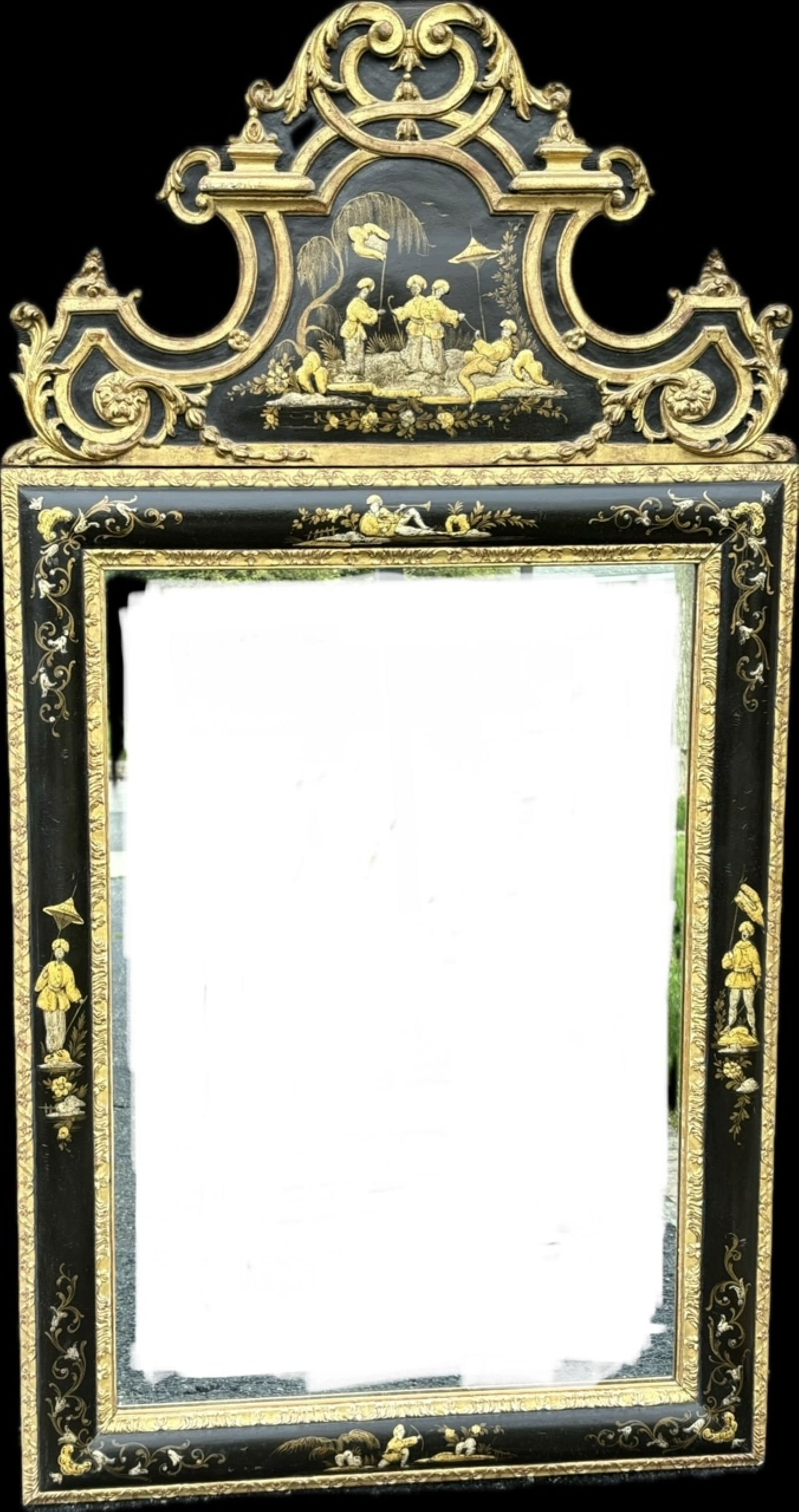 Lg Designer French Rococco Chinoiserie Mirror (1 of 5)