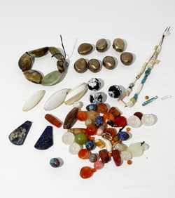 Jewelry Beads Silver Carnelian Jade Quartz Lapis