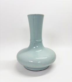 Chinese Pale Blue Glazed Porcelain Vase