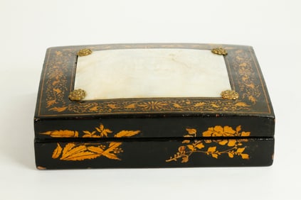 4 Rare Chinese Export 19C Incised Shell Game Boxes