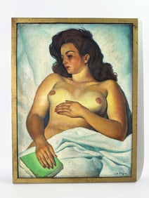 Severin de Rigne: Oil on Canvas & Stretcher, "Nu"