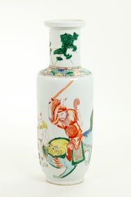 Chinese Famille Verte Porcelain ZhongKui Vase