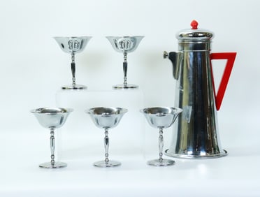 Forman Bros Chrome Bakelite Cocktail Shaker Set