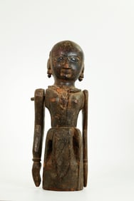 Lg South East Asian 18/19 C Wood Religious Figure