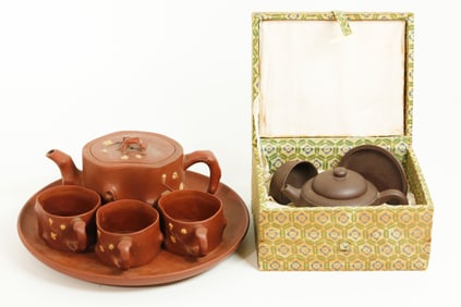 2 Good Chinese Yixing Zisha Teapot Sets