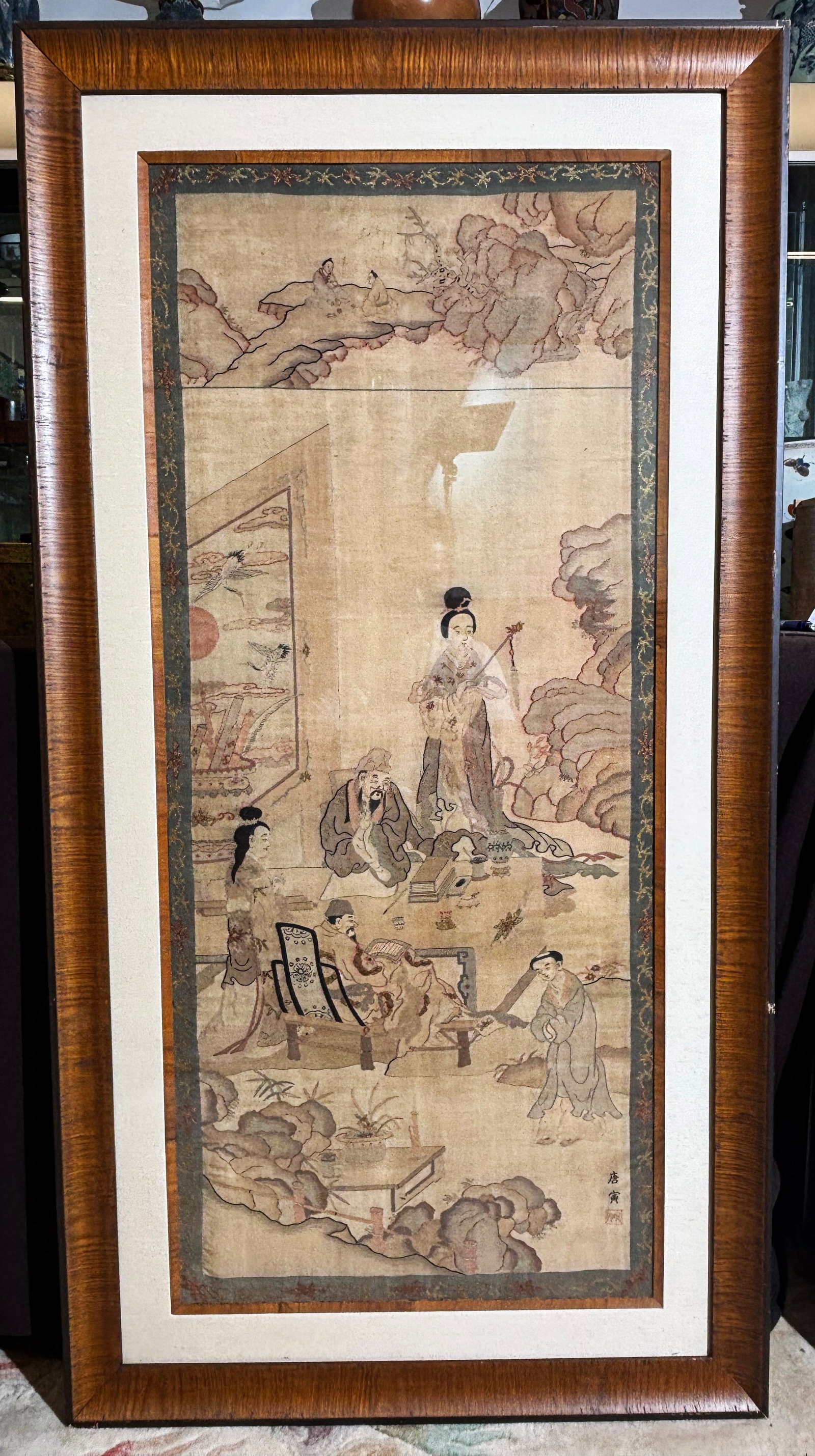 Large Chinese Qing Dynasty Kesi Silk Artwork Panel (1 of 6)