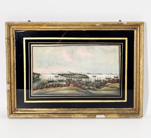 Rare Chinese 19th C Export Pith Painting Whampoa
