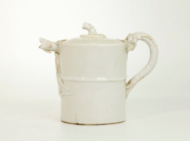 Chinese 17th C Blanc de Chine Porcelain Teapot