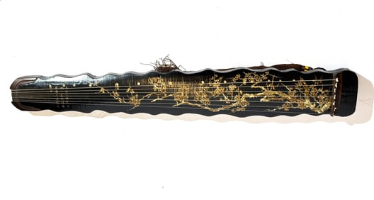Chinese Black Lacquered Guqin Zither