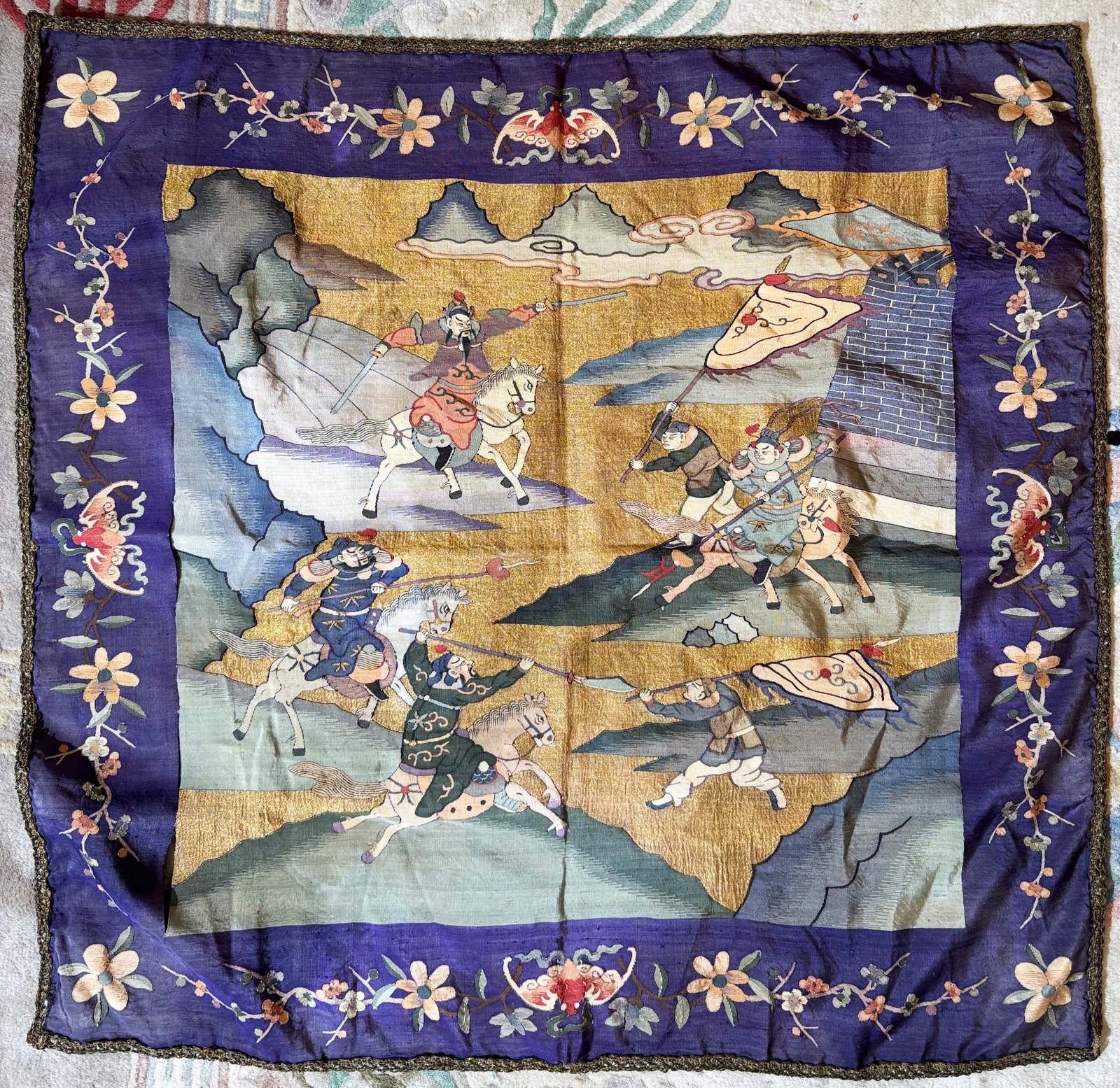 Fine Chinese Qing Kesi Tapestry Silk Square Panel (1 of 7)