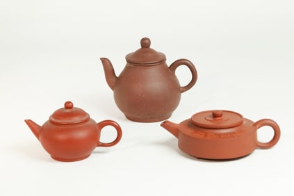 3 Chinese Yixing Zisha Small Teapots