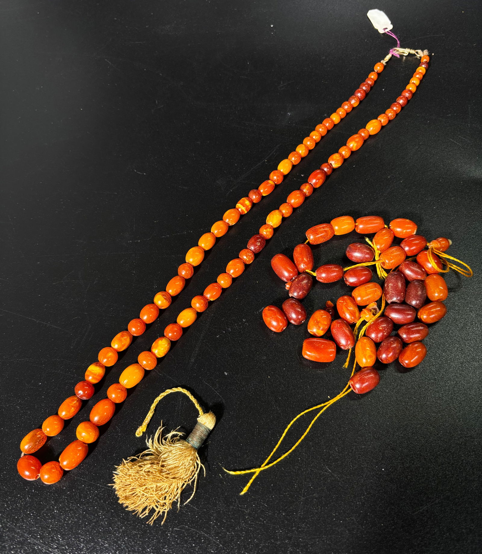 Butterscotch Amber Sm Beads, 1 Necklace; 36.5G (1 of 6)