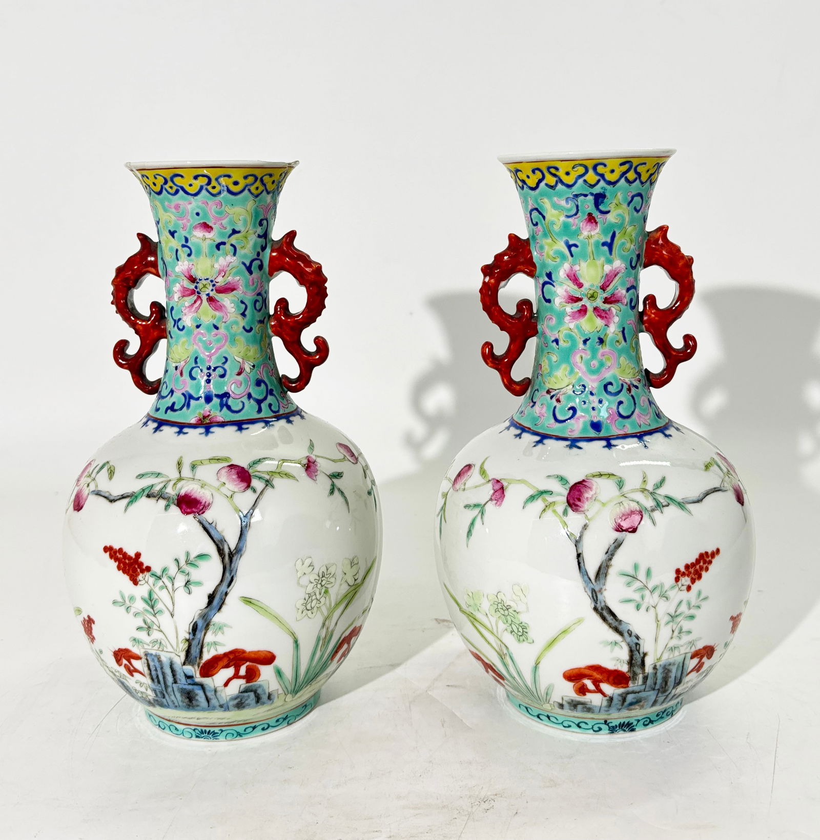 Mirror Pr Chinese Enameled Porcelain Vases (1 of 7)
