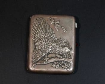 Czarist Russian 875 Silver Hinged Cigarette Case