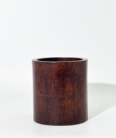 Chinese Qing Huanghuali Bitong Brush Pot