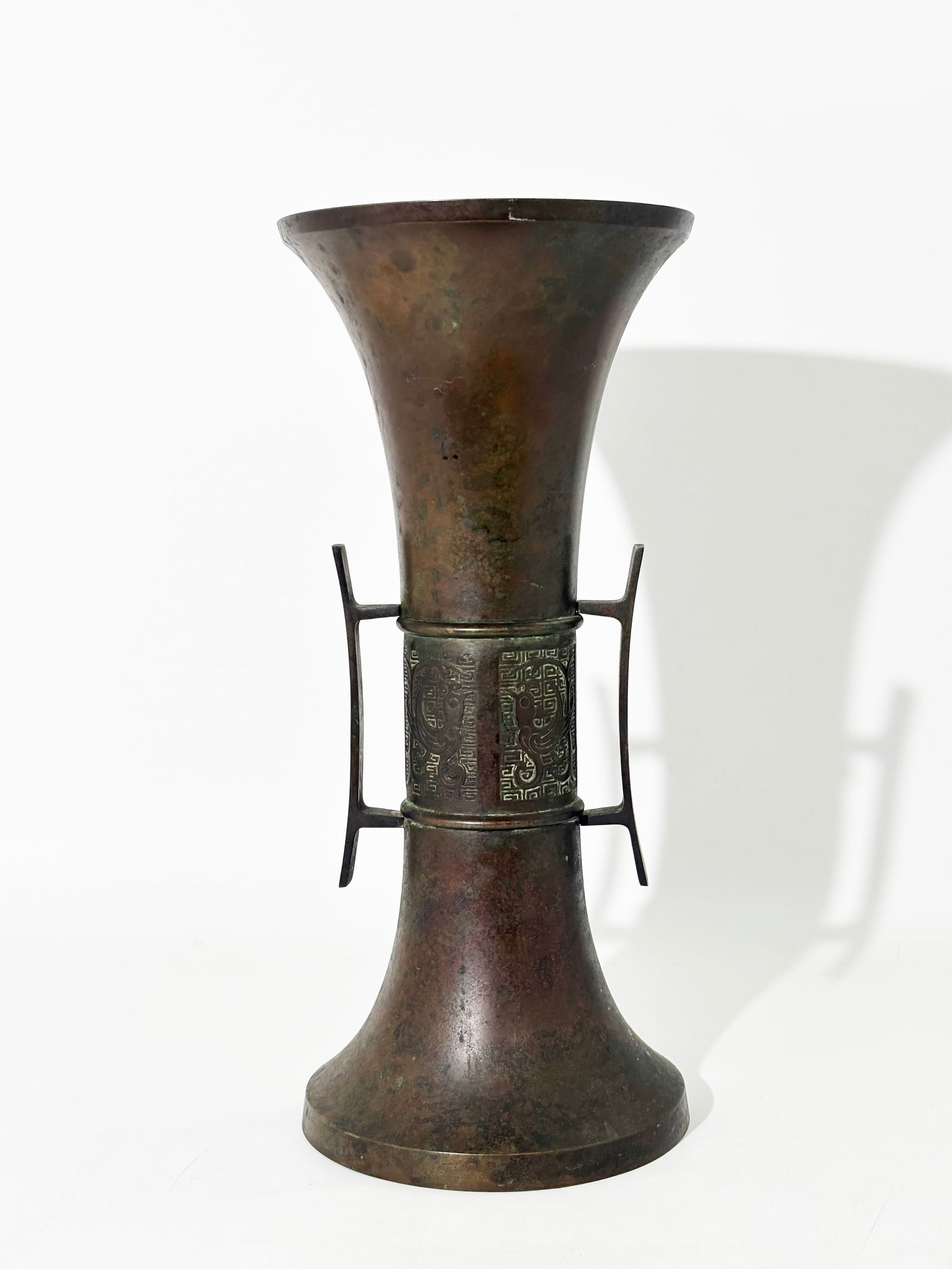 Japanese Bronze Ikebana Flower Arranging Gu Vase (1 of 5)