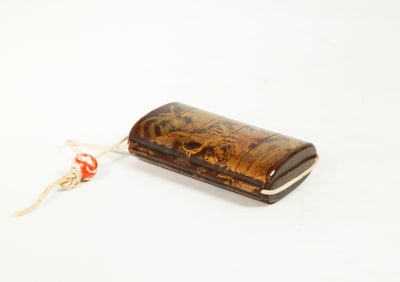 Japanese 19th C 4 Part Lacquer Inro & Cover