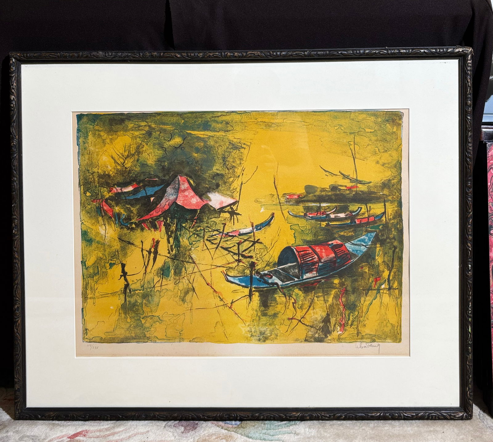 Lebadang; Vietnamese Fishing Village Lithograph (1 of 5)