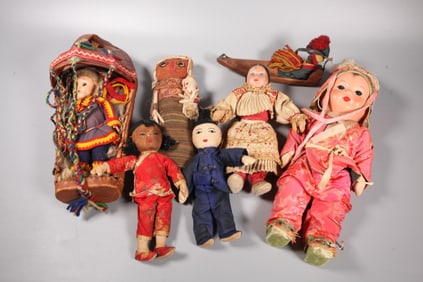 Seven Vintage Dolls; 3 Chinese, Scandinavian, Etc