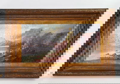 Samuel Y Johnson Berry Pickers River Oil Canvas