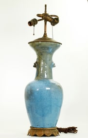 Large Chinese Longquan/Jun Porcelain Vase