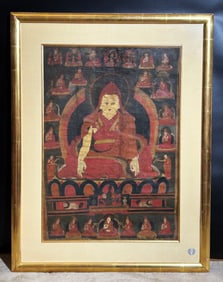 Sotheby's; Tibetan Thangka 16th C Lama Portrait