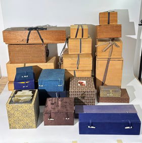 23 Old Storage Boxes: 12 Japanese & 11 Chinese