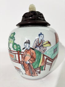 Chinese Kangxi Ca 1700 Doucai Porcelain Ginger Jar