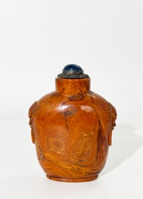 Lg Chinese Butterscotch Amber Snuff Bottle 200.7G