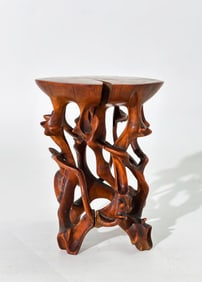 Chinese 19th C Boxwood Scholar's Stand