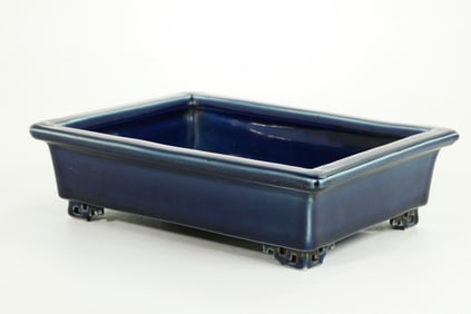 Good Chinese Monochrome Blue Porcelain Planter