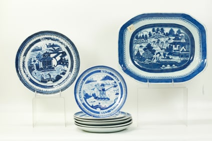 Christie's; 8 Chinese 19th C Blue White Porcelains