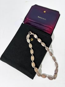 Tiffany & Co Sterling Oval Pebble Link Necklace