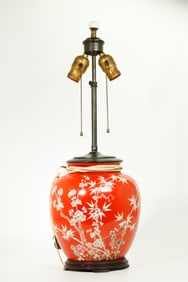 Chinese Porcelain Vase Iron Red "Coral" Design