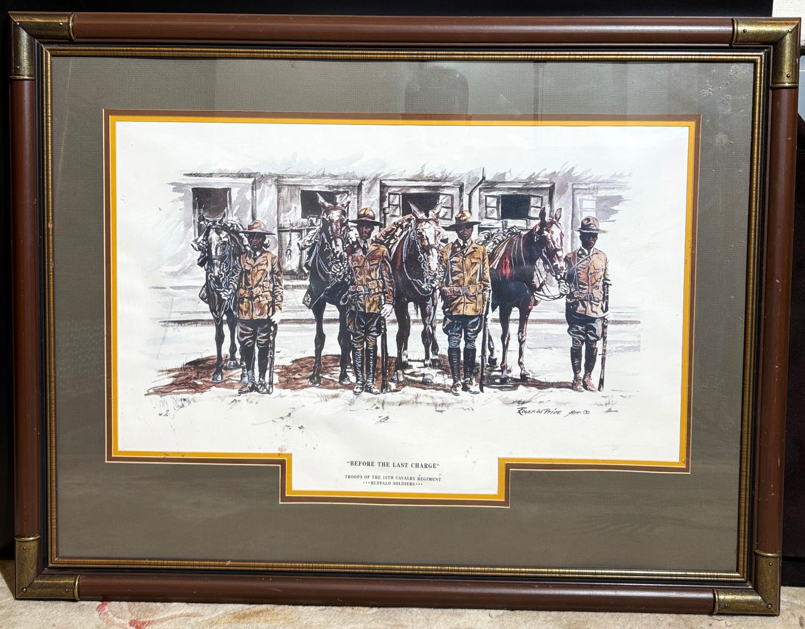 Roger W Price; Buffalo Soldiers Lithograph (1 of 5)