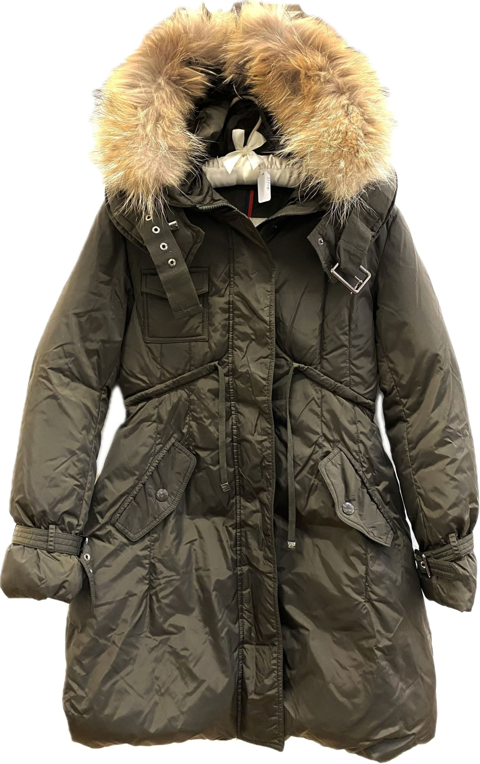 Moncler Down 3/4 Green Jacket Women's Size 1 (1 of 8)