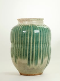Japanese 19th C Shigaraki Glazed Storage Jar