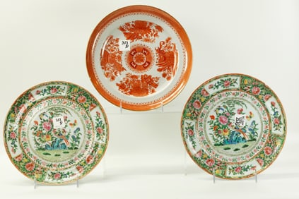Chinese Porcelain Plates 1 Orange Fitzhugh 2 Rose