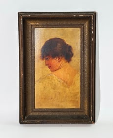 Attr Domenico Forlenza; Oil On Panel Naples Girl