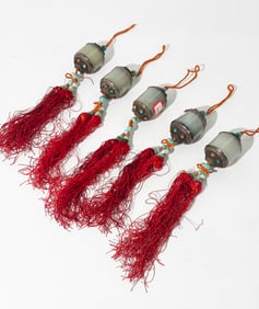 5 Chinese Tibetan Market Jade Archer's Rings