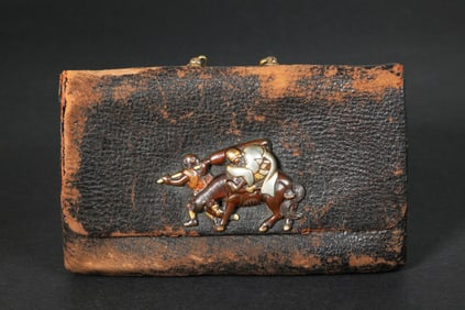 Japanese 19 C Tobacco Pouch Mixed Metal Closure