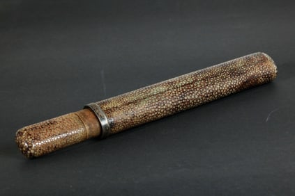 Japanese 19th C Tobacco Pipe; Sagreen Kiseruzutsu