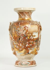 Japanese Meiji Period Satsuma Porcelain Vase