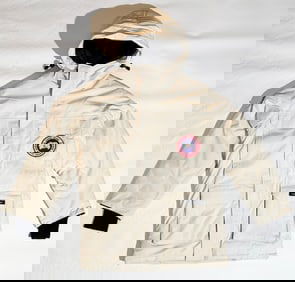 Canada Goose White Expedition Parka; Small Size