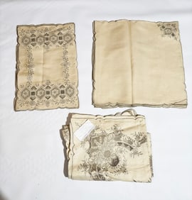 Embroidered Square Tablecloth12 Placemats Napkins