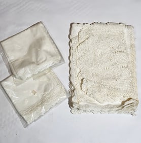 12 Place Mats, 12 Napkins; Crochet 1 Runner