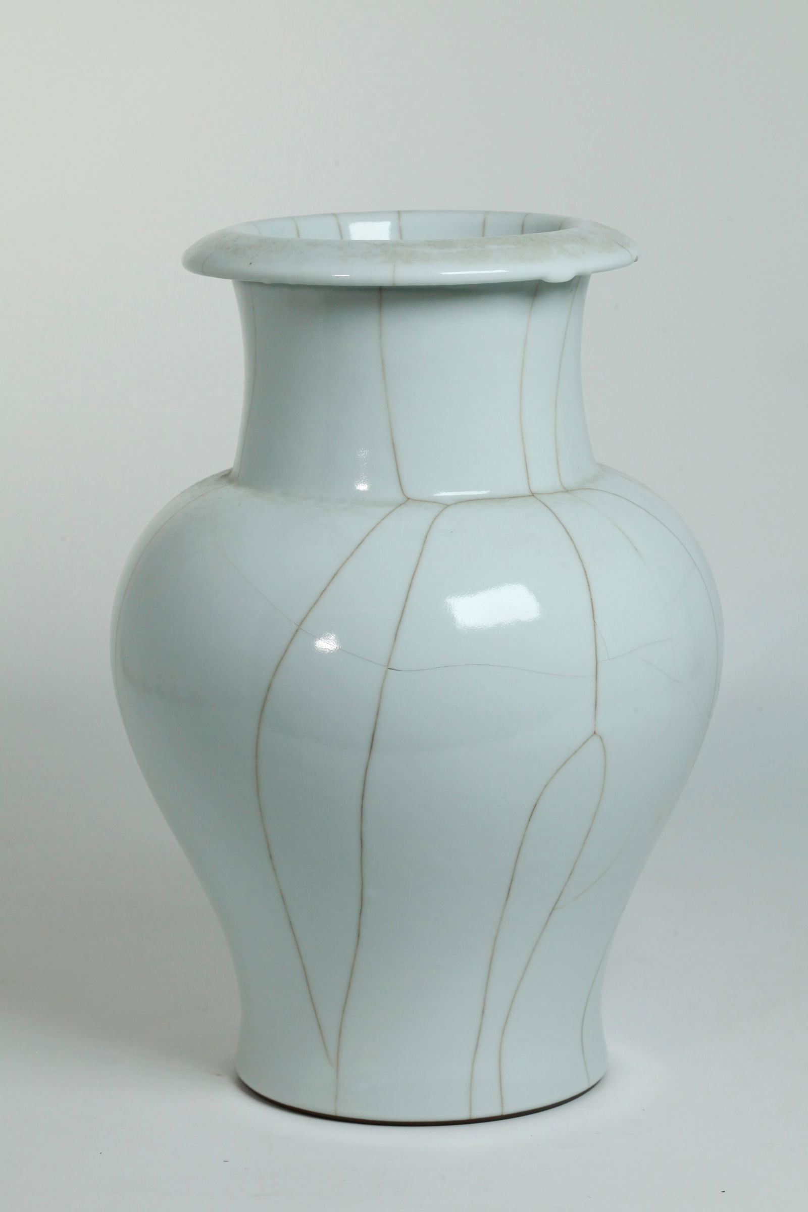 Chinese Clear Glaze Large Crackle Porcelain Vase (1 of 6)